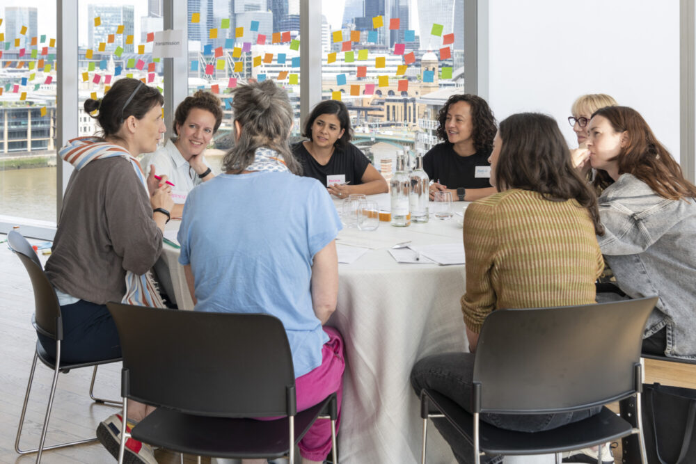 Precarious Movements: Choreography and the Museum, Transmission & Understanding Workshop. Tate Modern, 29 June 2023. Photograph © Tate 2023 (Photographer: Larina Annora Fernandes)