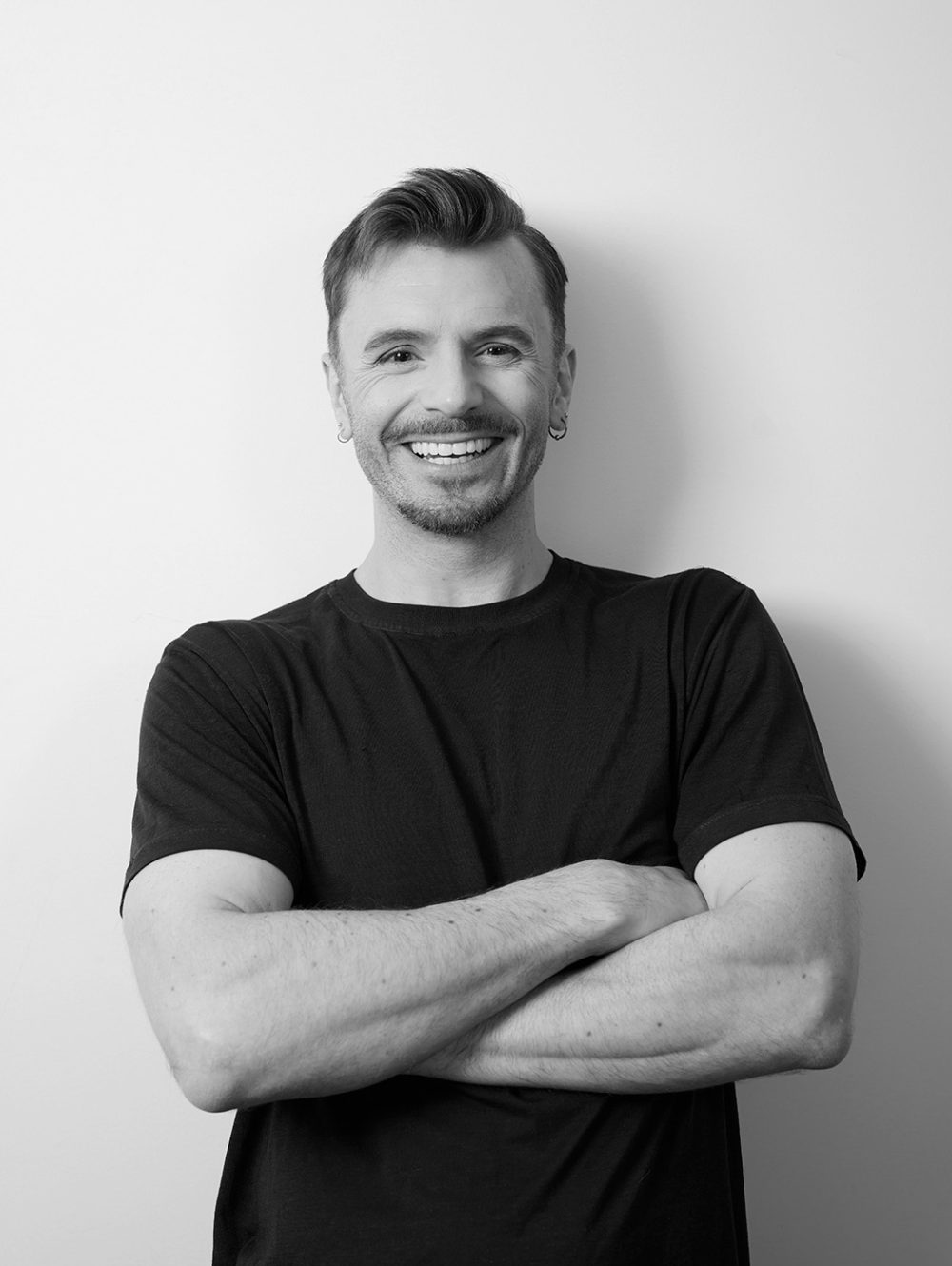 B&W Headshot of James Welsby