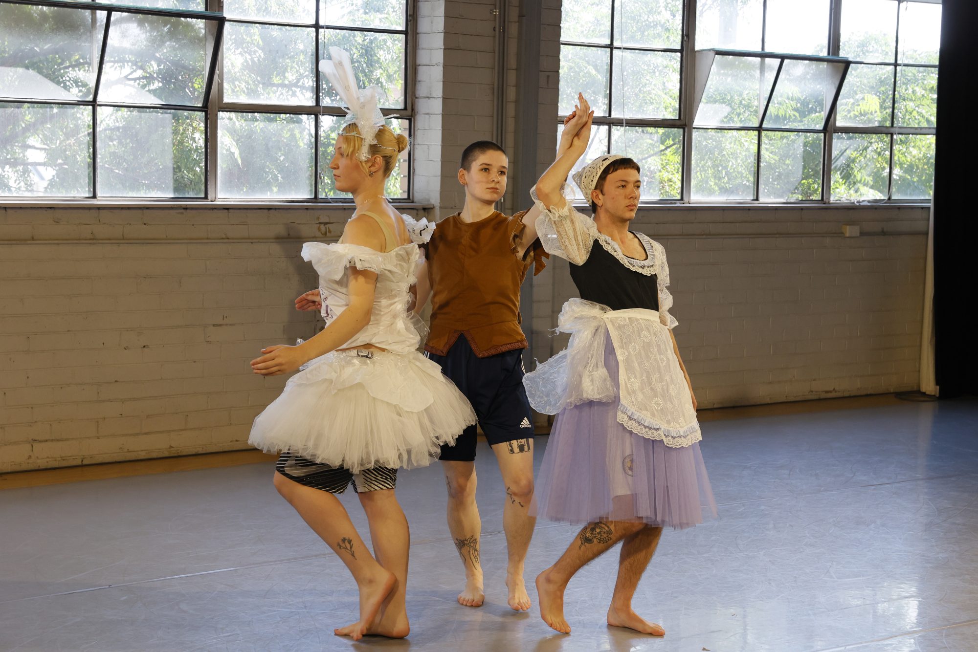 Iris Elgar, Angie Collins & Charlie Lee, Out of Bounds (2026). Photo by Jeff Busby