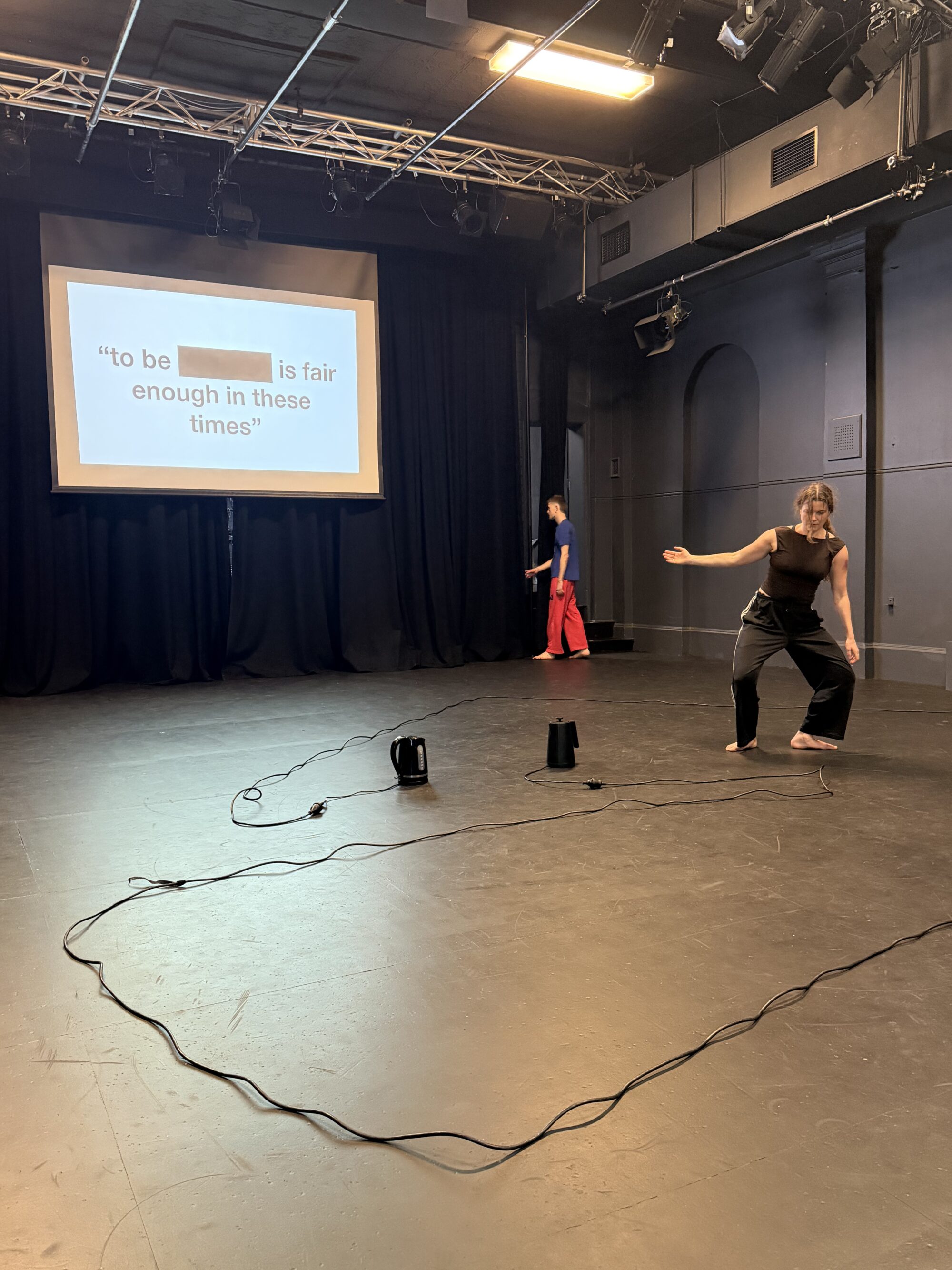 Rose Philpott with Max Burgess in the Sylvia Staehli Theatre, Dancehouse, 2026