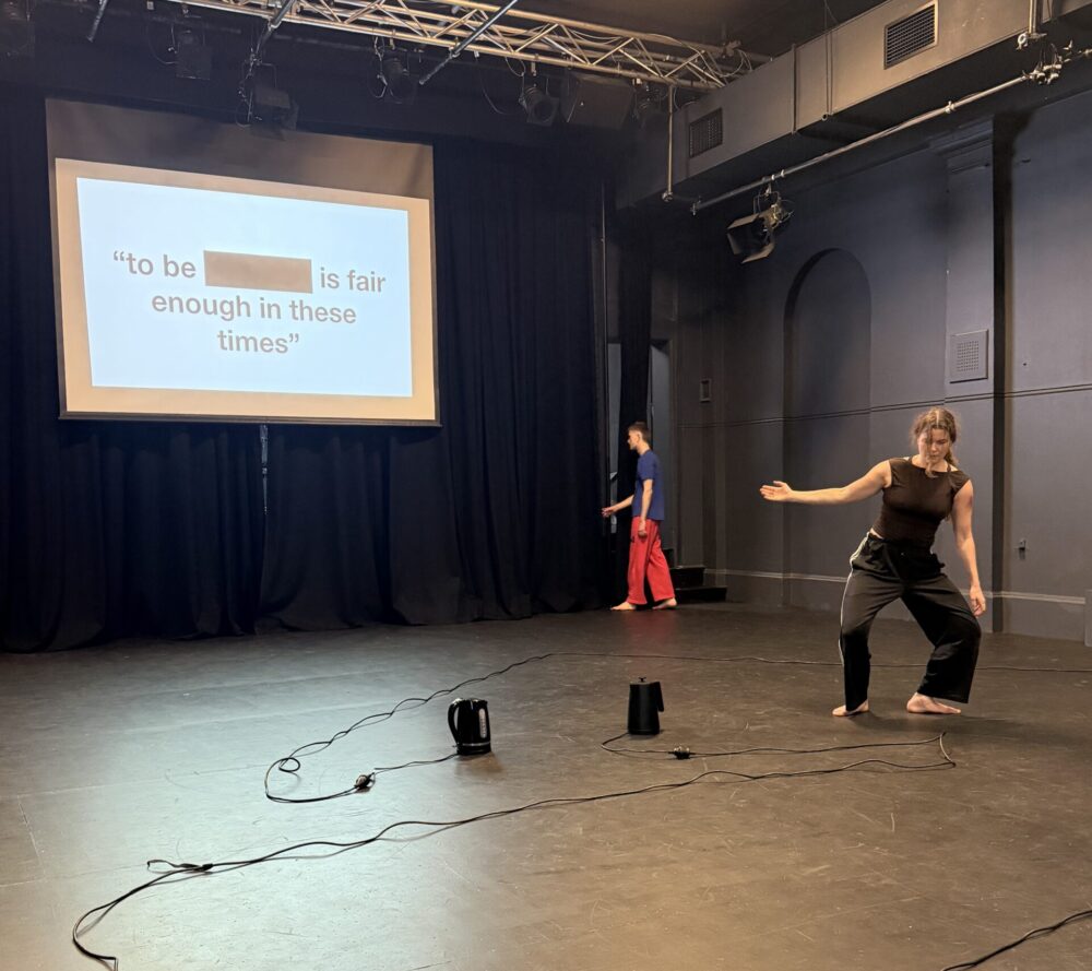 Rose Philpott with Max Burgess in the Sylvia Staehli Theatre, Dancehouse, 2026